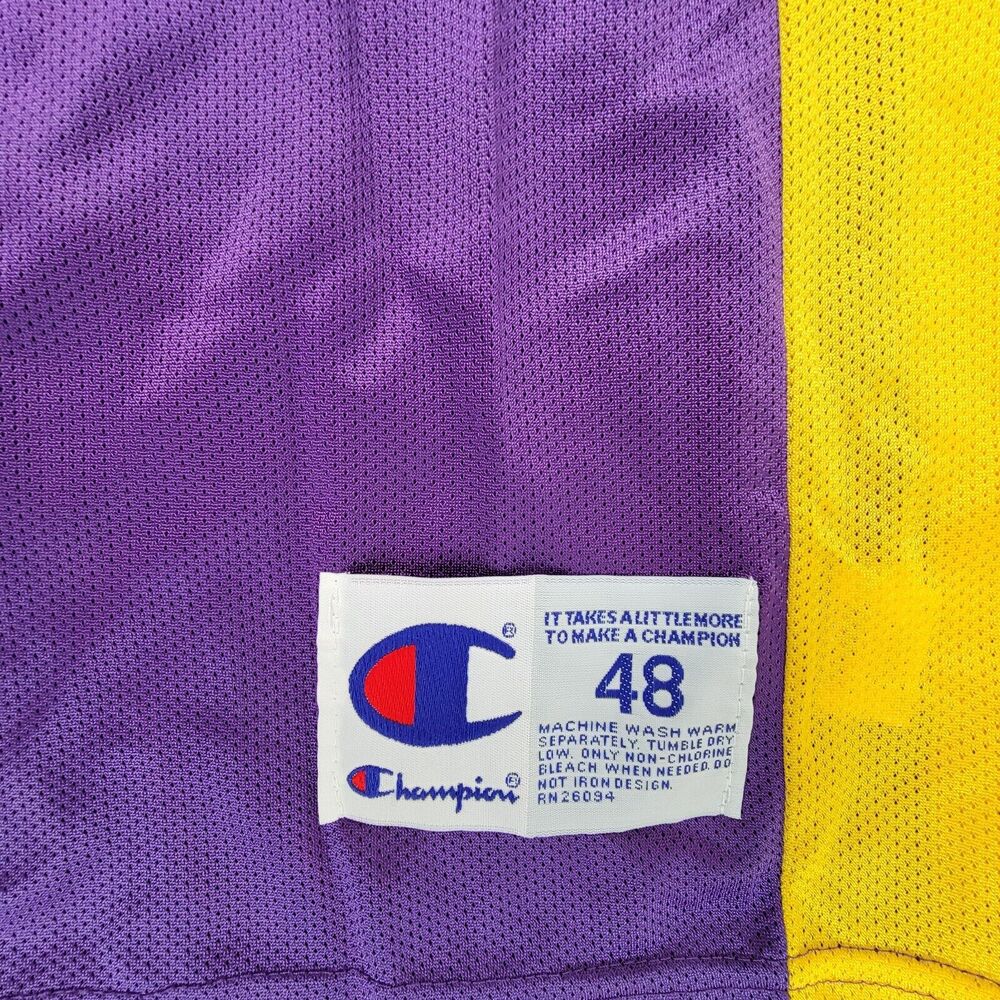 Vintage Kobe Bryant Los Angeles Lakers #8 Champion Jersey Purple 48 Rookie - Picture 4 of 11